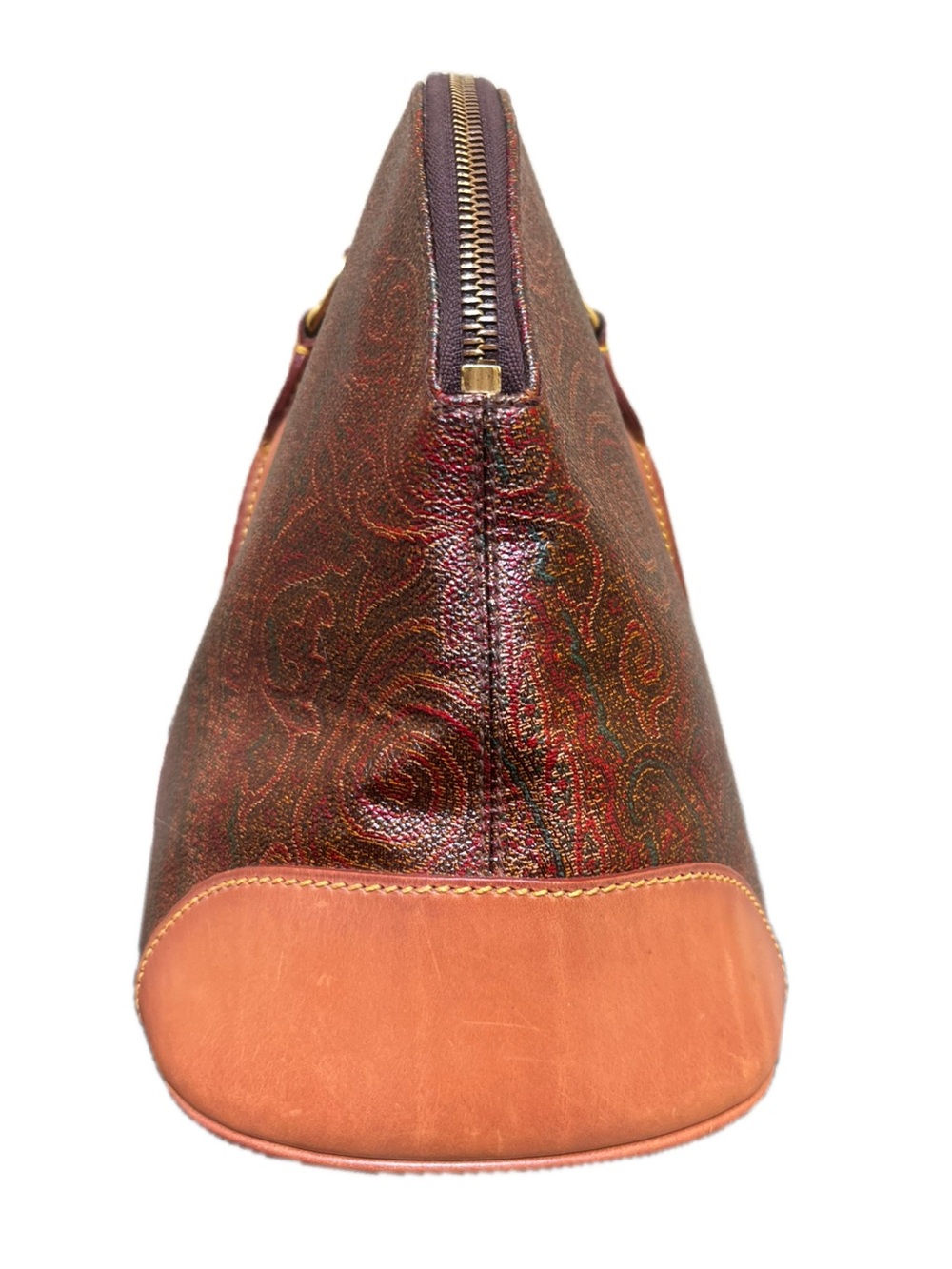 Etro Vintage Milano Alma Style Paisley Burgundy Bag 1996 - Picture 3 of 16
